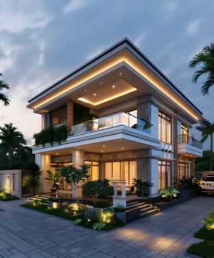 A modern house in Ho Chi Minh City, Vietnam